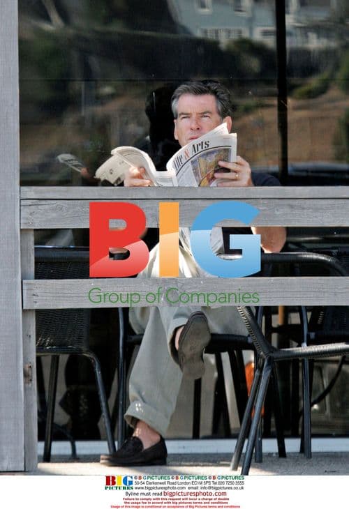 Pierce Brosnan with sons at Starbucks