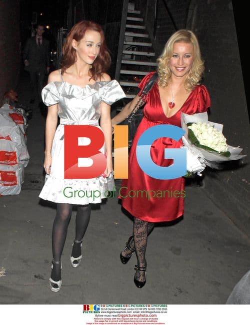 Singer Siobhan Donaghy and Denise Van Outen at "Rent" musical press night