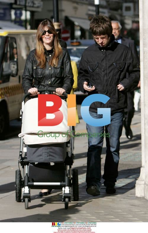 Noel Gallagher out with partner and newborn baby