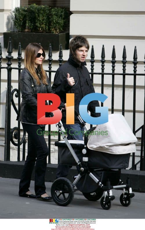 Noel Gallagher and family out for a walk