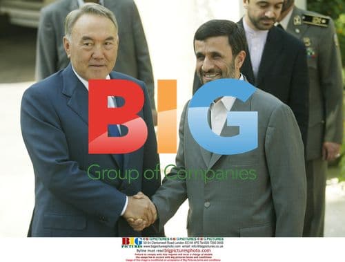 Nazarbayev and Ahmadinejad in Tehran