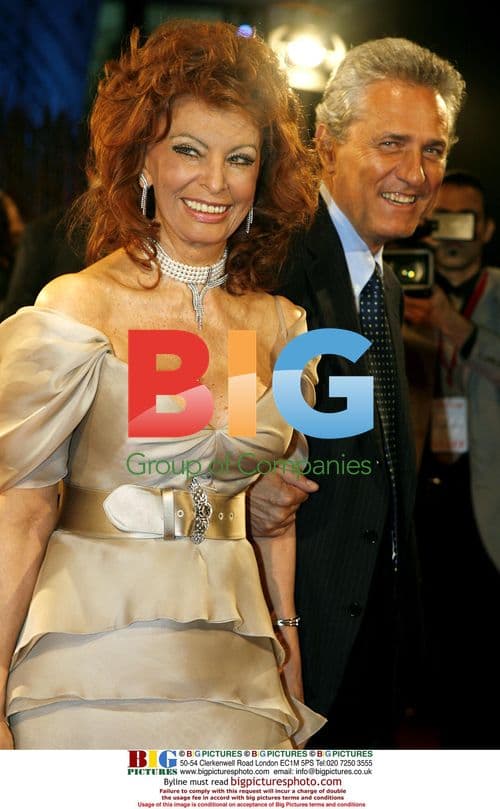Sofia Loren and Francesco Rutelli at Cinecitta Birthday
