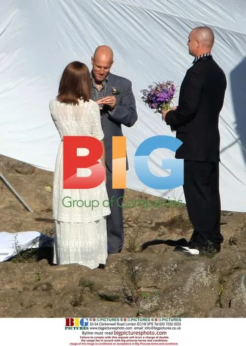 Jennifer Aniston and Woody Harrelson film wedding scene