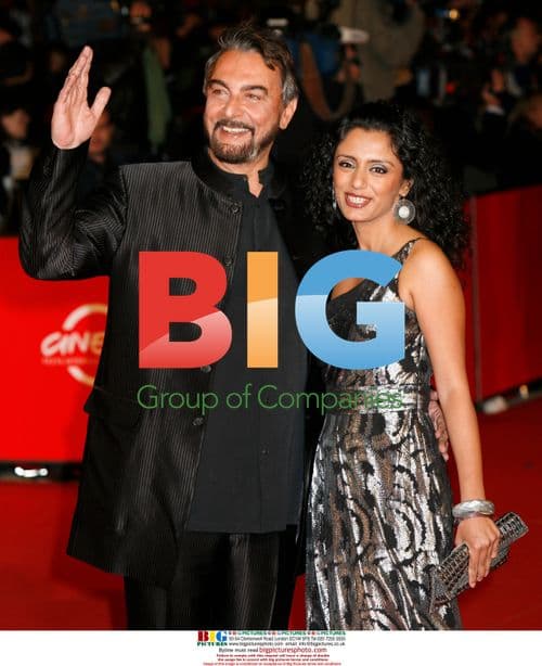 Kabir Bedi and wife at Rome Film Festival