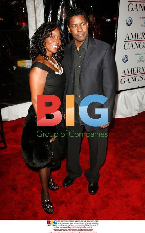 Pauletta Pearson and Denzel Washington at 'American Gangster' Premiere