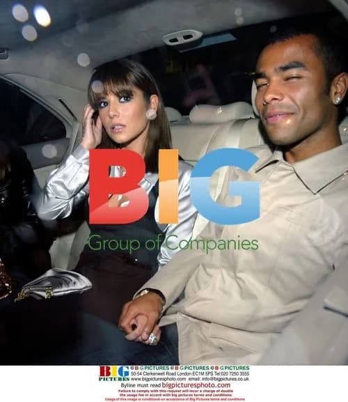 Cheryl and Ashley Cole leaving Nobu Berkley