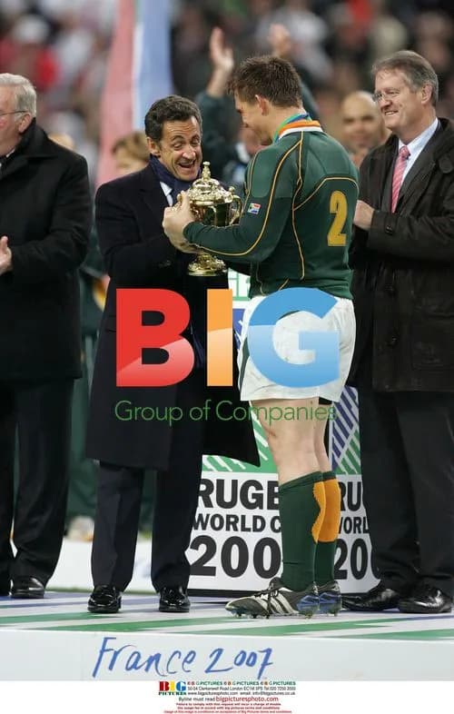 Sarkozy Presents South Africa Rugby World Cup