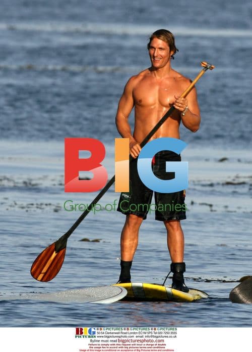 Matthew McConaughey and Camilla Alves Paddle Board Kiss