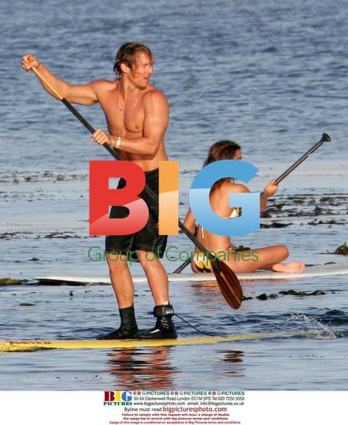 Matthew McConaughey and Camilla Alves on Paddle Board