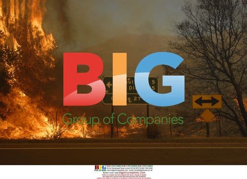 Harris Fire 25 Miles East of San Diego