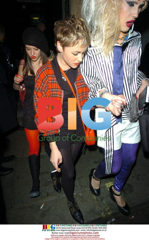 Jaime Winstone and Jodie Harsh Nightclub Exit