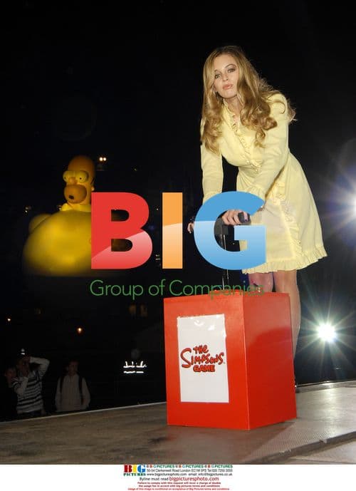 Keeley Hazell unveils Homer Simpson