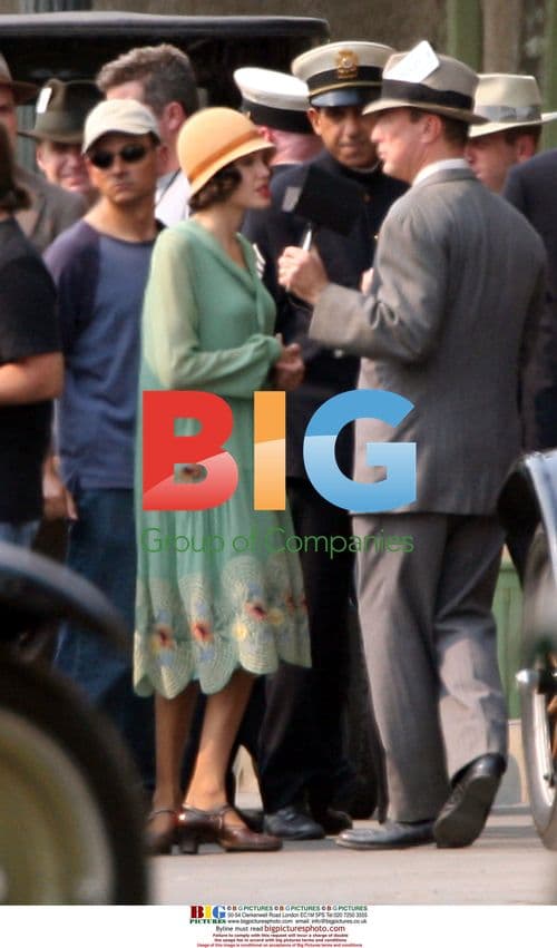 Angelina Jolie and Clint Eastwood on set of 'The Changeling'