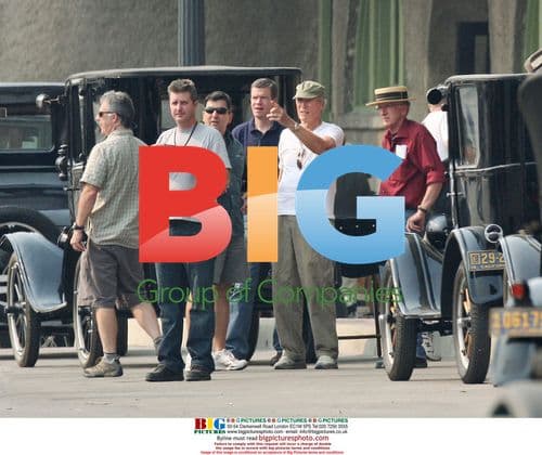 Angelina Jolie and Jeffrey Donovan on 'The Changeling' set