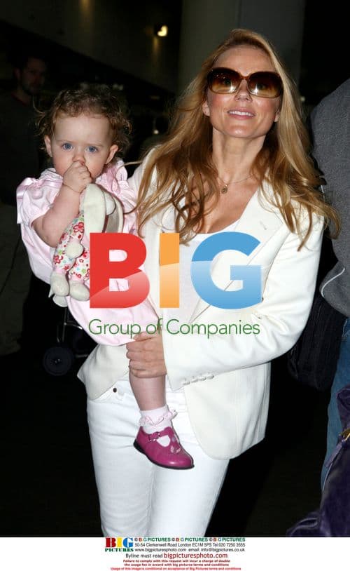 Geri Halliwell with Daughter at LAX