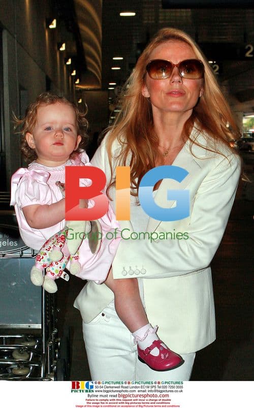 Geri Halliwell with Daughter at LAX