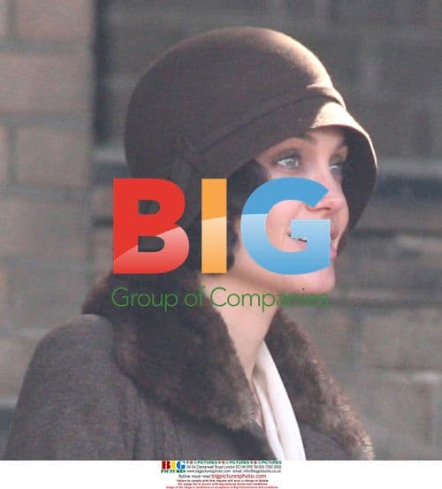 Angelina Jolie and Clint Eastwood on The Changeling set