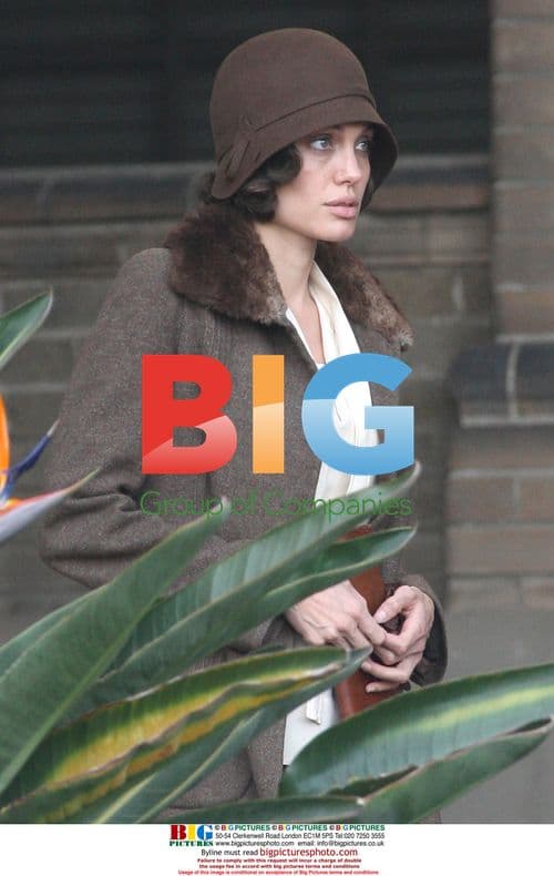 Angelina Jolie and Clint Eastwood on set of The Changeling