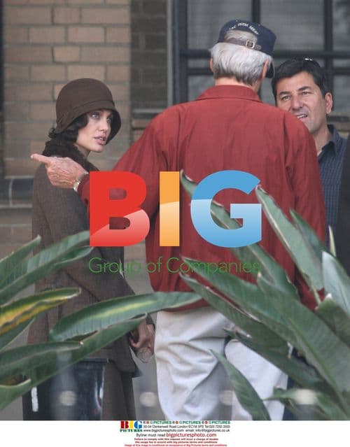 Angelina Jolie and Clint Eastwood on set of The Changeling