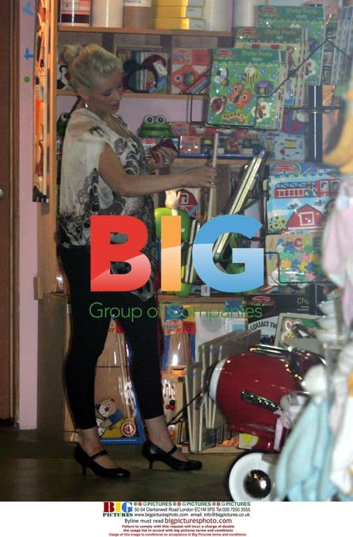 Christina Aguilera Shopping for Baby