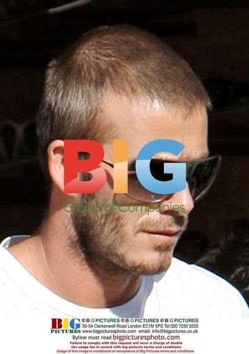 David Beckham Shopping for Sunglasses with Son