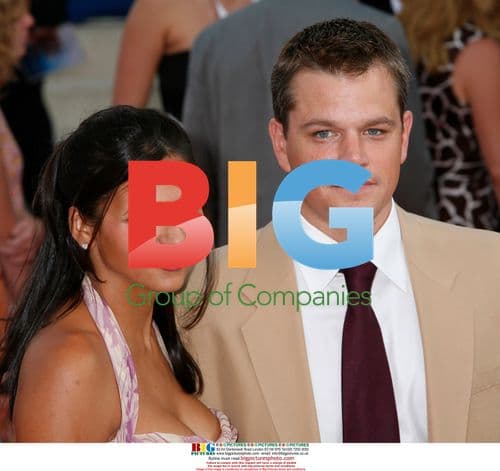 Matt Damon and wife Luciana at Bourne Ultimatum screening