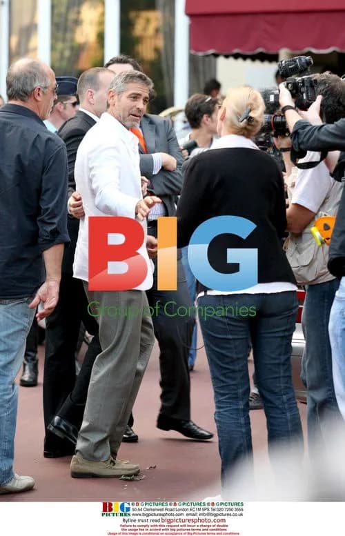 George Clooney Arrives by Plane for Deauville Film Festival