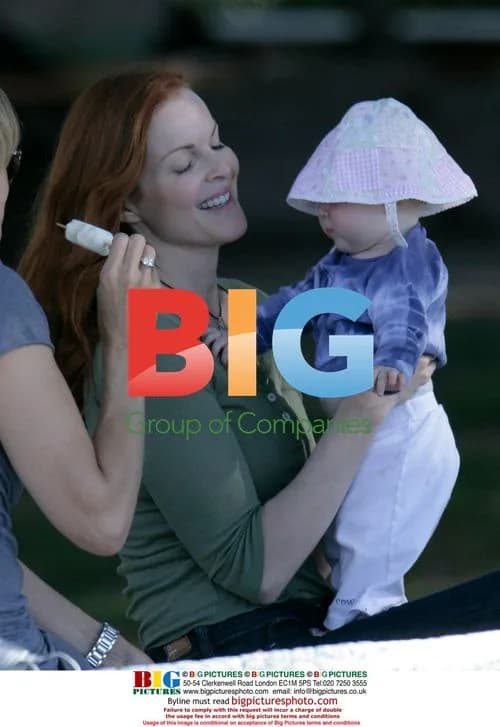 Marcia Cross with Twins in the Park