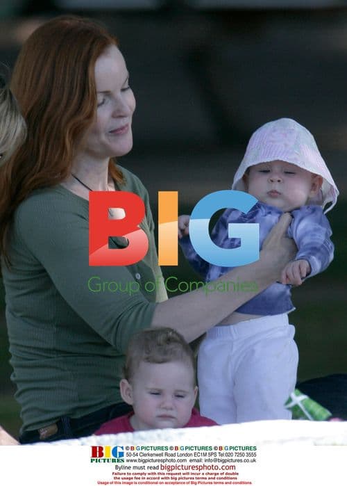 Marcia Cross with Twins at the Park