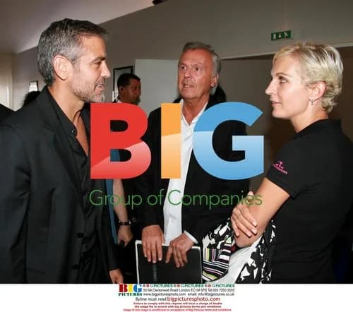 George Clooney and Melita Toscan du Plantier at Moet Event