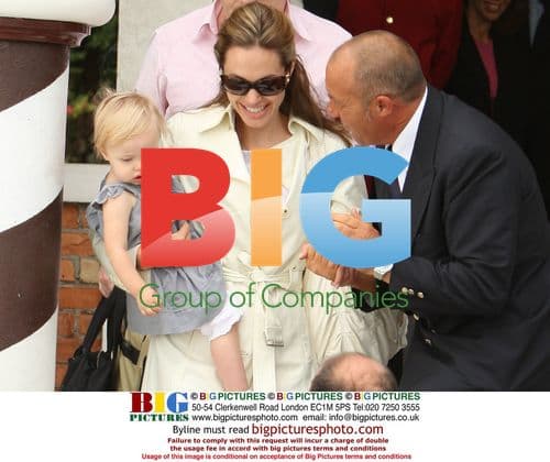 Brad Pitt and Angelina Jolie with kids in Venice