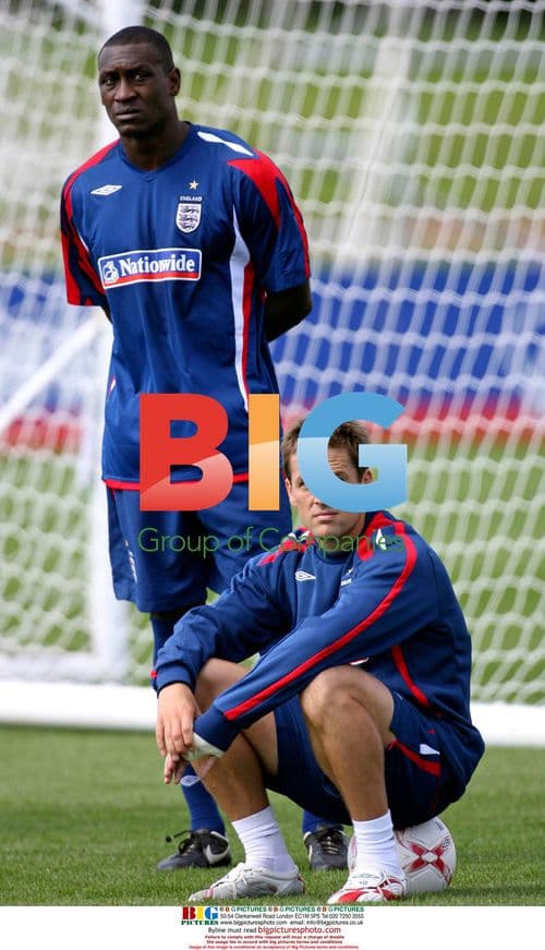 England Footballers Training Before Israel Match