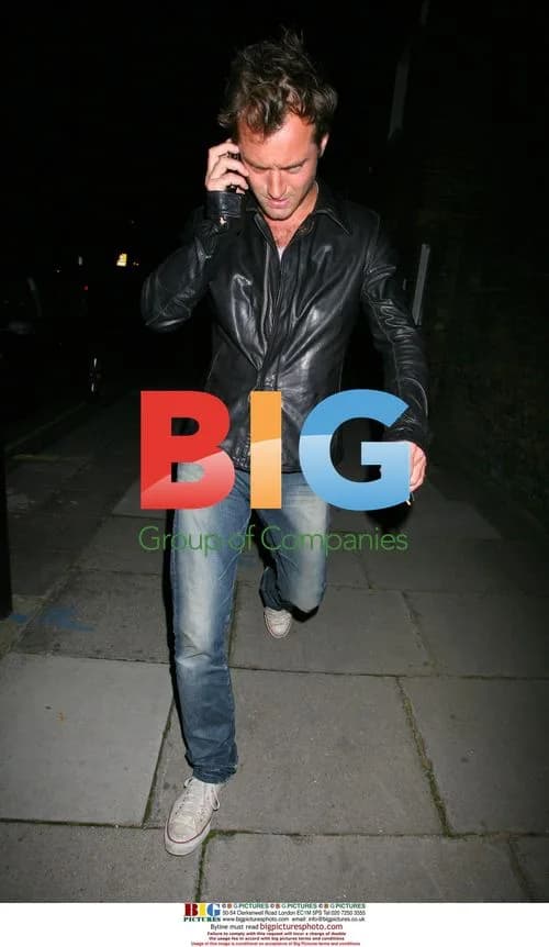 Jude Law leaving north London pub