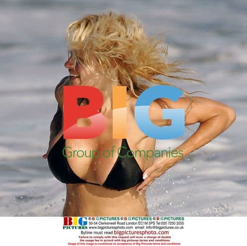 Pam Anderson and Rick Solomon on Malibu Beach