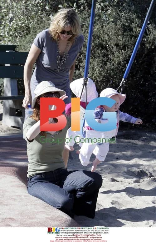 Marcia Cross with Twins in Park