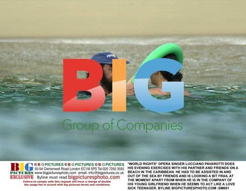 Pavarotti Does Beach Exercises with Friends