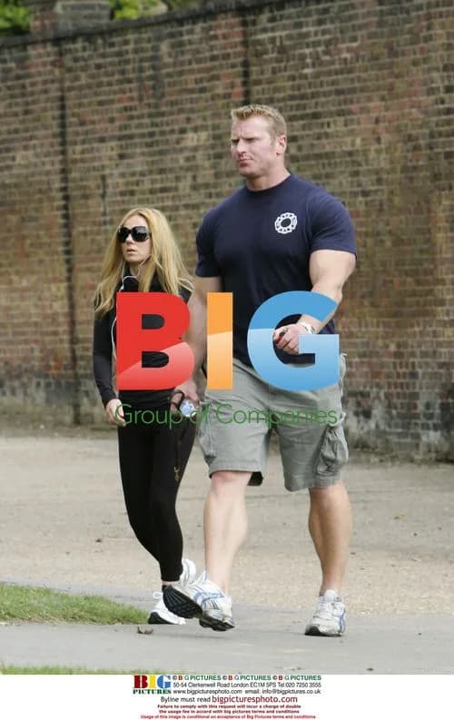 Geri Halliwell and Trainer Exercising