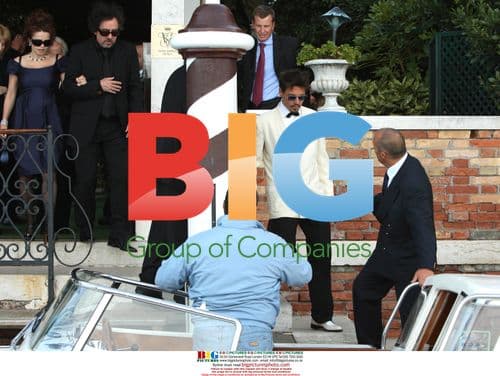 Johnny Depp, Tim Burton, Helena Bonham Carter at Venice Film Festival
