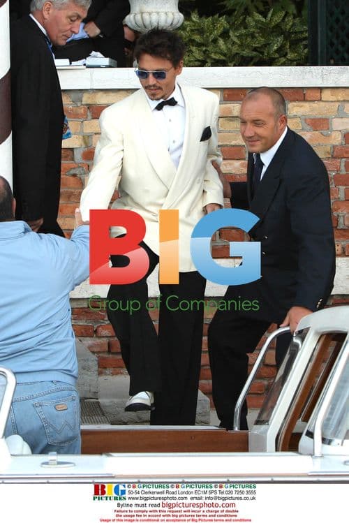 Depp, Burton, and Bonham Carter at 2007 Venice Film Festival