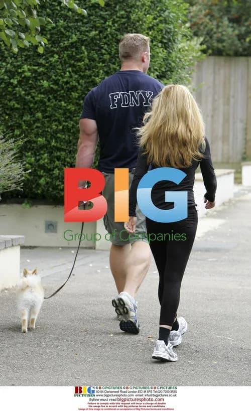 Geri Halliwell's Dog Walk and Stretching