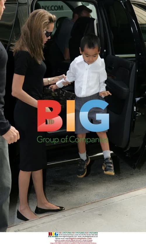 Angelina Jolie takes son Maddox to school
