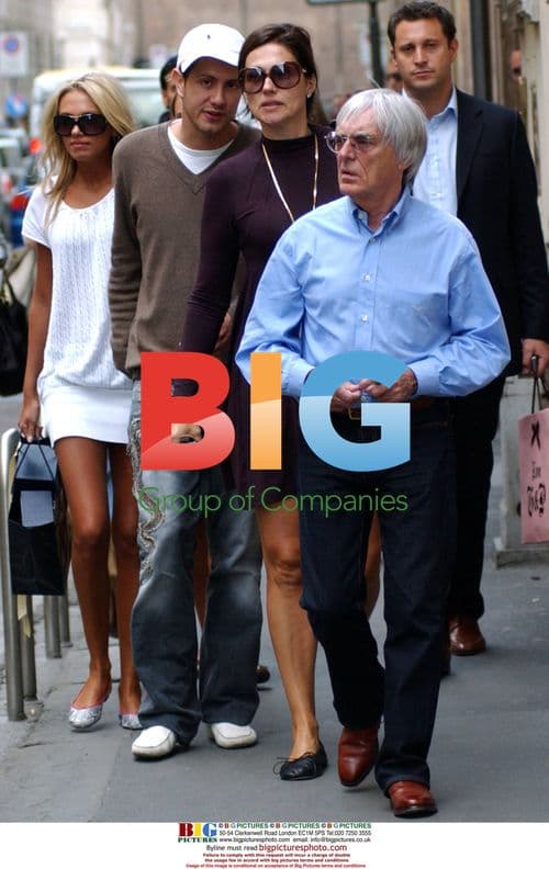 Bernie Ecclestone Relaxing with Family in Milan