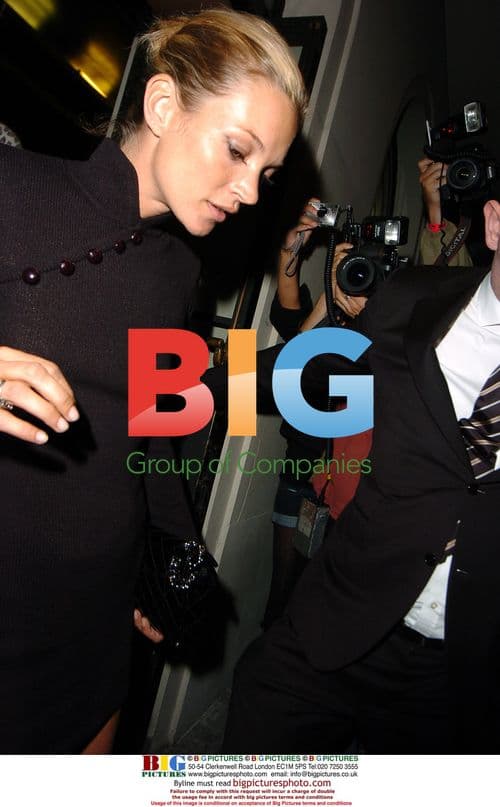 Kate Moss in Tight Black Mini Dress