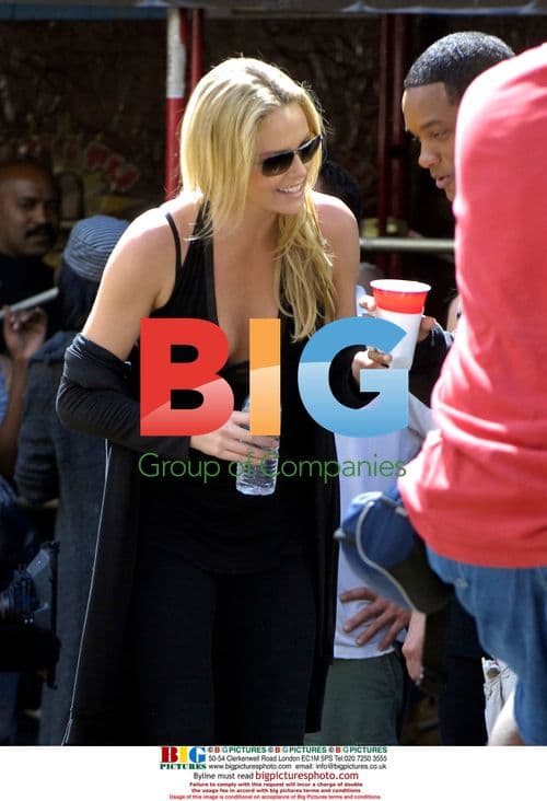 Charlize Theron and Will Smith on Hancock film set