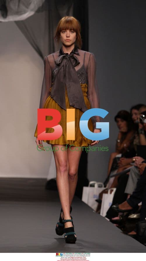 Model on the catwalk for Bora Aksu show