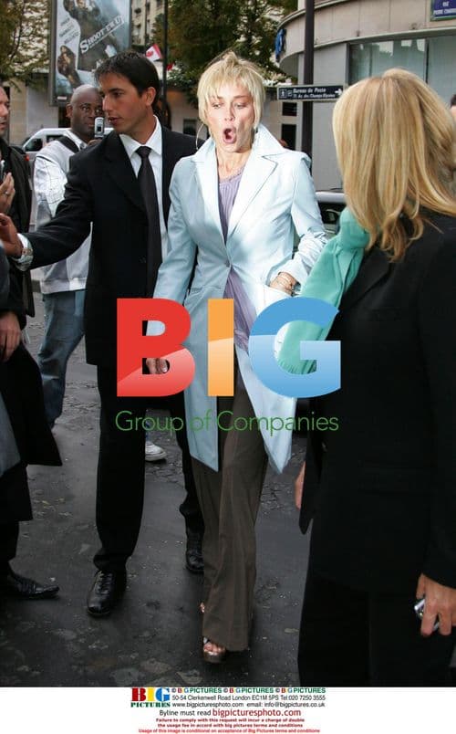 Sharon Stone Leaves the Plaza Athenee in Paris
