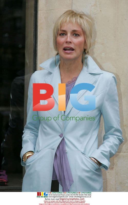 Sharon Stone Leaves Plaza Athenee in Paris