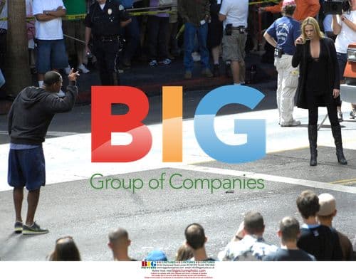 Charlize Theron and Will Smith on Hancock set