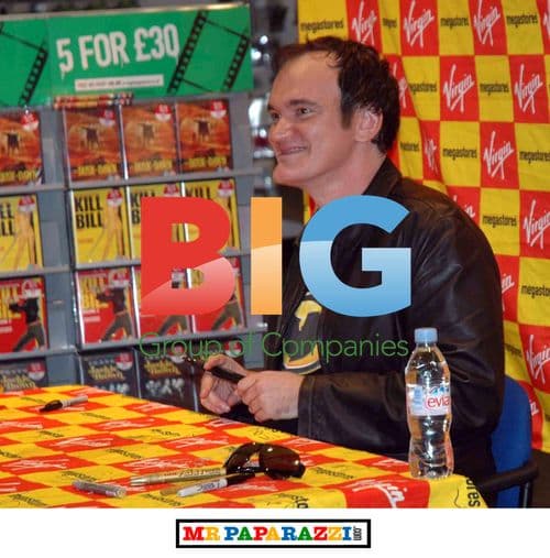 Quentin Tarantino Signing DVDs