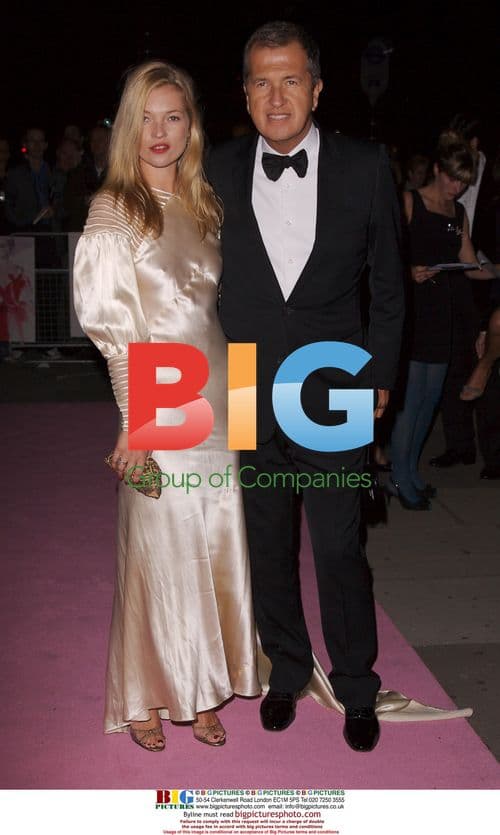 Kate Moss and Mario Testino at 'The Golden Age of Couture' Gala